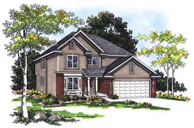 4-Bedroom, 2153 Sq Ft Country Home Plan - 101-1813 - Main Exterior