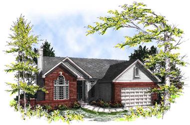 3-Bedroom, 1603 Sq Ft Ranch House Plan - 101-1816 - Front Exterior