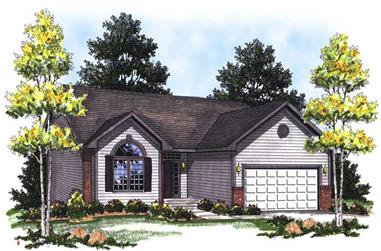 3-Bedroom, 1946 Sq Ft Ranch House Plan - 101-1828 - Front Exterior