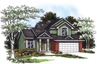 3-Bedroom, 1550 Sq Ft Country House Plan - 101-1845 - Front Exterior