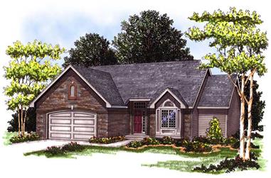 3-Bedroom, 1603 Sq Ft Ranch House Plan - 101-1851 - Front Exterior