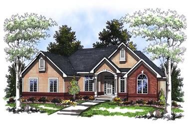 2-Bedroom, 1938 Sq Ft Country House Plan - 101-1854 - Front Exterior