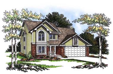 3-Bedroom, 1924 Sq Ft Country House Plan - 101-1858 - Front Exterior