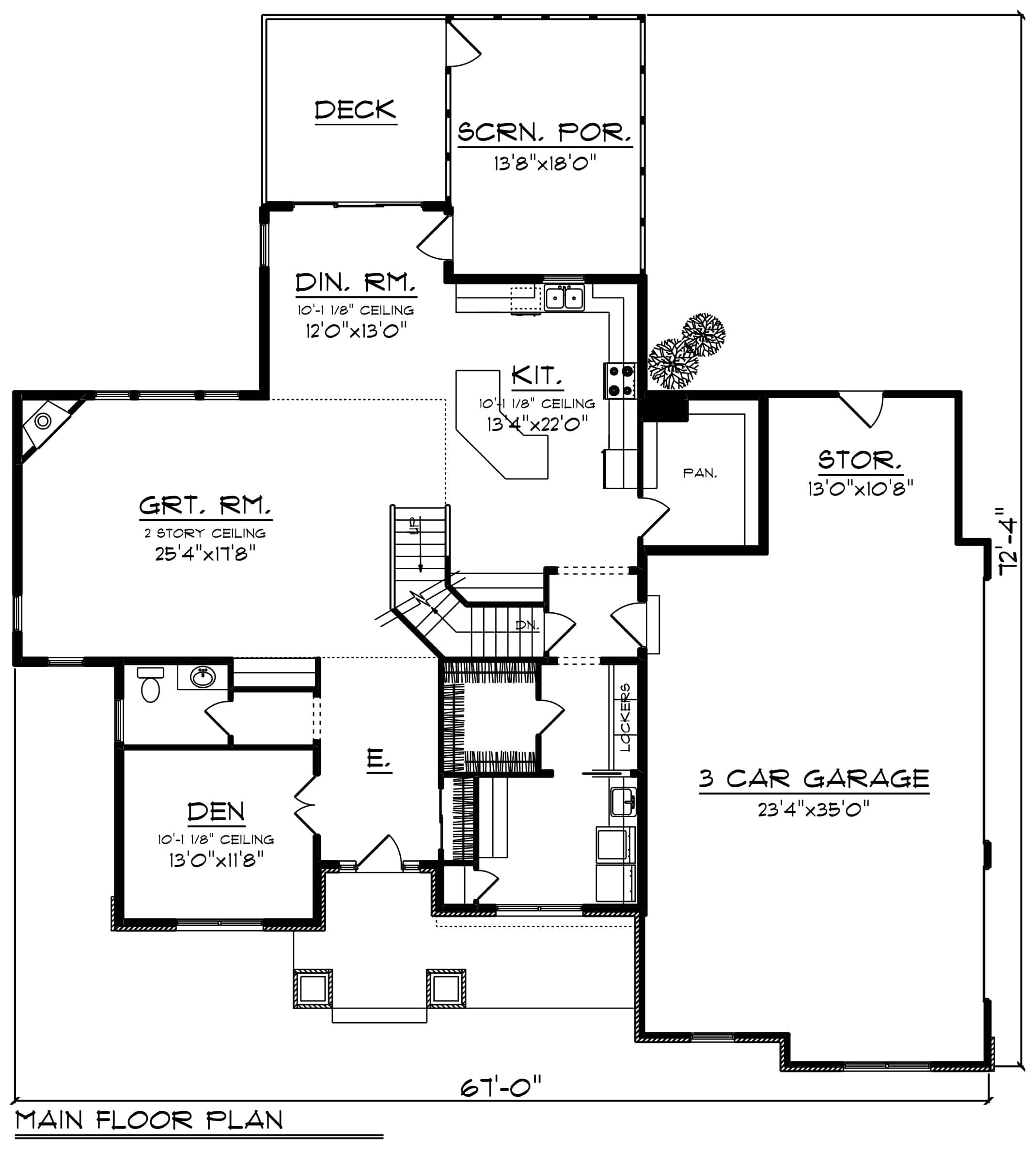 Farmhouse Home Plan - 4 Bedrms, 3.5 Baths - 3388 Sq Ft - #101-1958