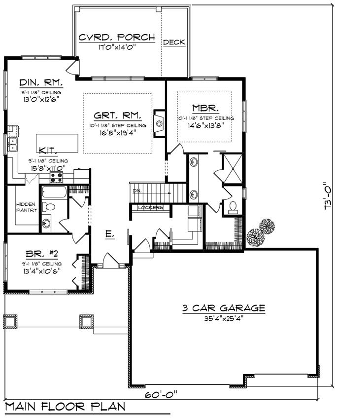 Ranch Floor Plan - 2 Bedrms, 2 Baths - 1736 Sq Ft - #101-1991