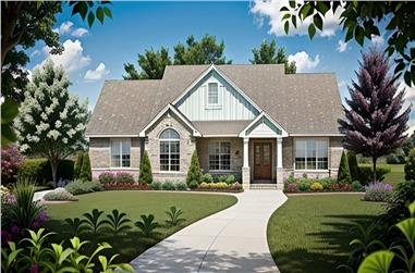 2-Bedroom, 1111 Sq Ft Small House Plans - 103-1001 - Front Exterior