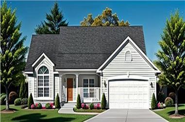 3-Bedroom, 1344 Sq Ft Ranch Home Plan - 103-1013 - Main Exterior