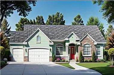 2-Bedroom, 1571 Sq Ft Ranch House Plan - 103-1019 - Front Exterior