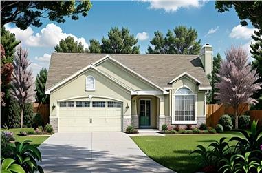 2-Bedroom, 926 Sq Ft Ranch House Plan - 103-1028 - Front Exterior