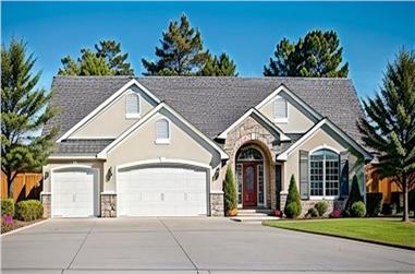 3-Bedroom, 1451 Sq Ft Ranch Home Plan - 103-1036 - Main Exterior