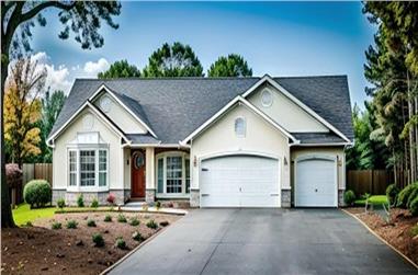 2-Bedroom, 1435 Sq Ft Ranch Home Plan - 103-1049 - Main Exterior