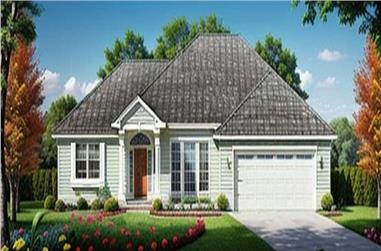 3-Bedroom, 1533 Sq Ft Ranch Home Plan - 103-1054 - Main Exterior