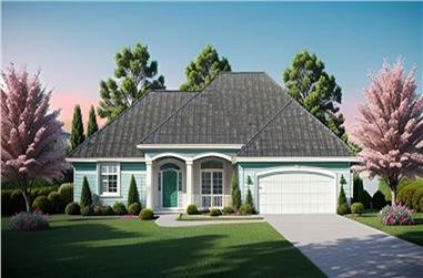 3-Bedroom, 1588 Sq Ft Ranch House Plan - 103-1056 - Front Exterior