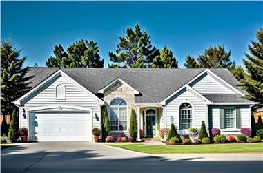 3-Bedroom, 1359 Sq Ft Ranch Home Plan - 103-1057 - Main Exterior