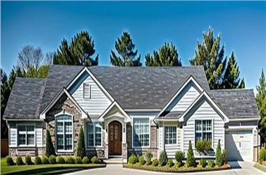 3-Bedroom, 1865 Sq Ft Ranch Home Plan - 103-1062 - Main Exterior