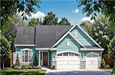 2-Bedroom, 1254 Sq Ft Ranch Home Plan - 103-1079 - Main Exterior