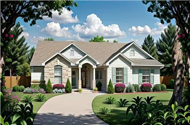 3-Bedroom, 1307 Sq Ft Ranch Home Plan - 103-1084 - Main Exterior