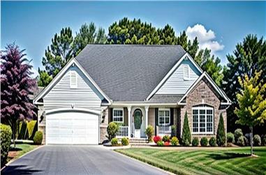 3-Bedroom, 1318 Sq Ft Ranch Home Plan - 103-1085 - Main Exterior