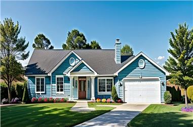 2-Bedroom, 982 Sq Ft Ranch House Plan - 103-1087 - Front Exterior