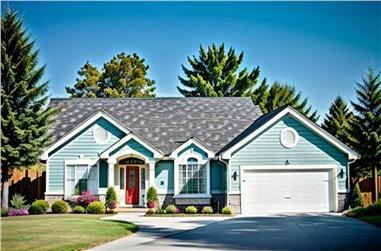 2-Bedroom, 932 Sq Ft Ranch Home Plan - 103-1088 - Main Exterior