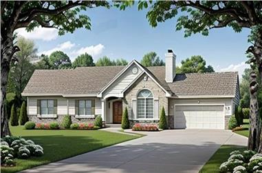 3-Bedroom, 1182 Sq Ft Ranch Home Plan - 103-1093 - Main Exterior