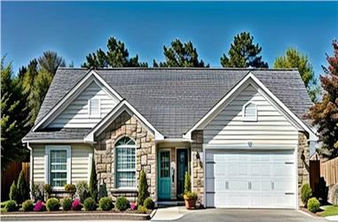 2-Bedroom, 1200 Sq Ft Ranch Home Plan - 103-1099 - Main Exterior