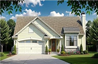 2-Bedroom, 1160 Sq Ft Ranch Home Plan - 103-1111 - Main Exterior