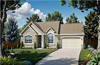 2-Bedroom, 922 Sq Ft Ranch Home - Plan #103-1115 - Main Exterior