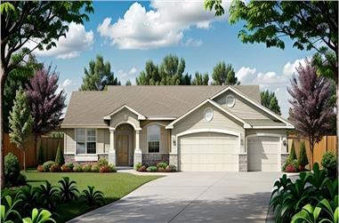 3-Bedroom, 1224 Sq Ft Transitional House - Plan #103-1123 - Front Exterior