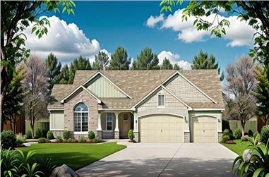 3-Bedroom, 1460 Sq Ft Ranch Home - Plan #103-1142 - Main Exterior