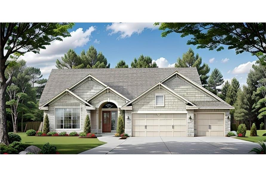 3-Bedroom, 1476 Sq Ft Traditional House - Plan #103-1145 - Front Exterior