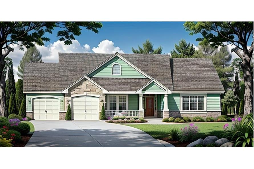 3-Bedroom, 1484 Sq Ft Country House - Plan #103-1146 - Front Exterior