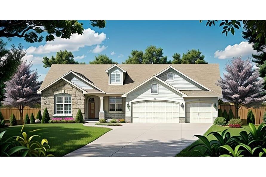 3-Bedroom, 1500 Sq Ft Ranch Home - Plan #103-1148 - Main Exterior