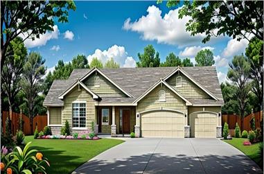 3-Bedroom, 1524 Sq Ft Ranch House - Plan  #103-1149 - Front Exterior