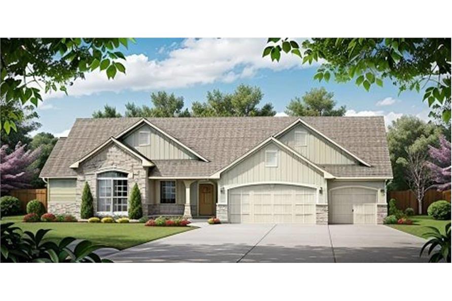 3-Bedroom, 1539 Sq Ft Ranch Home - Plan #103-1151 - Main Exterior