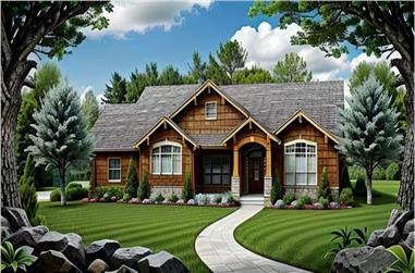 3-Bedroom, 1609 Sq Ft Craftsman Home Plan - 103-1155 - Main Exterior