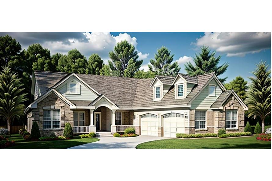 3-Bedroom, 1683 Sq Ft Craftsman Home - Plan #103-1162 - Main Exterior