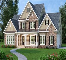 Southern, Georgian House Plans - Home Design M-2466B # 2547