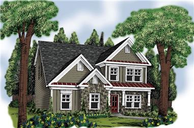 4-Bedroom, 2260 Sq Ft Traditional Home Plan - 104-1186 - Main Exterior