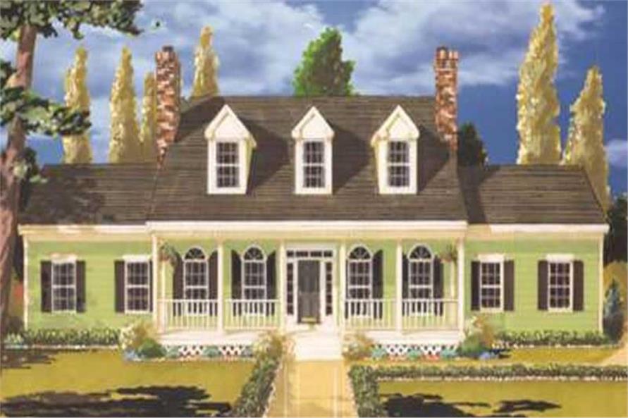 5-Bedroom, 2499 Sq Ft Country Home Plan - 105-1040 - Main Exterior