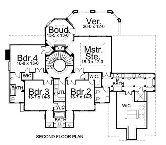 Colonial - European Home with 4 Bedrooms, 4390 Sq Ft | House Plan #106 ...