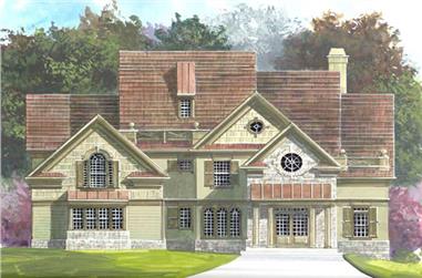 3-Bedroom, 2625 Sq Ft European House Plan - 106-1122 - Front Exterior