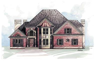 4-Bedroom, 2491 Sq Ft European House Plan - 106-1125 - Front Exterior