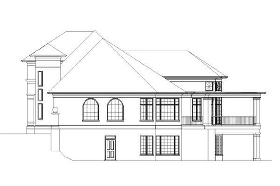 Home Plan Right Elevation of this 5-Bedroom,6759 Sq Ft Plan -106-1146