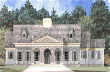 3-Bedroom, 1931 Sq Ft European House Plan - 106-1213 - Front Exterior