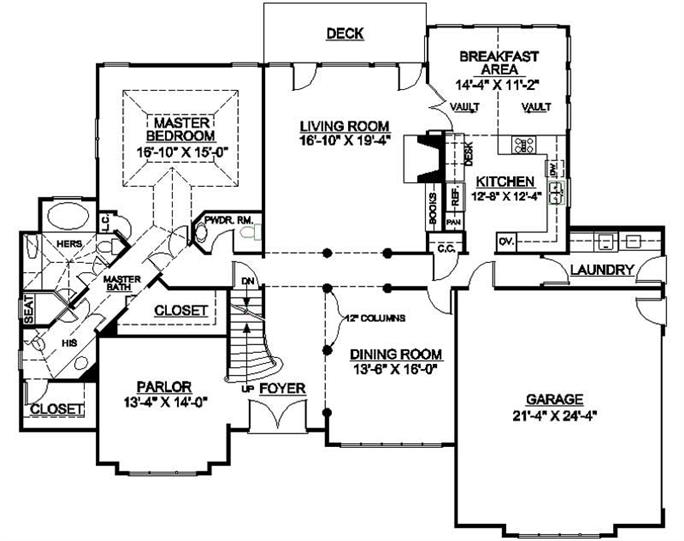 European Home with 5 Bedrooms, 3152 Sq Ft | Floor Plan #106-1235