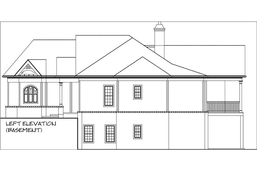 Home Plan Right Elevation of this 3-Bedroom,2344 Sq Ft Plan -106-1276