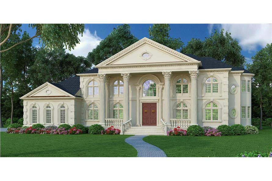 Front View of this 5-Bedroom, 5699 Sq Ft Plan - 106-1278