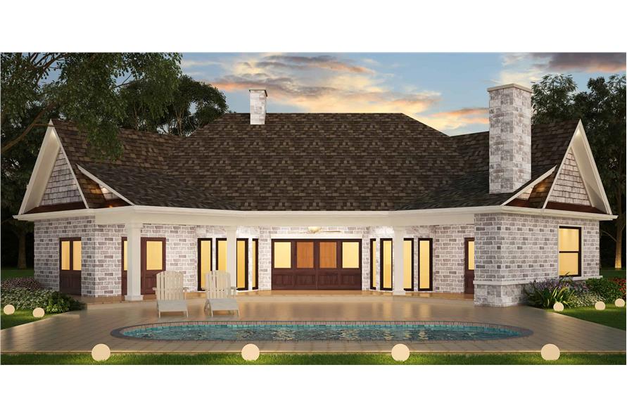 Rear View of this 3-Bedroom, 2474 Sq Ft Plan - 106-1321
