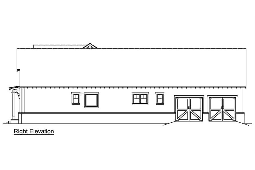 Home Plan Right Elevation of this 3-Bedroom,2484 Sq Ft Plan -106-1326